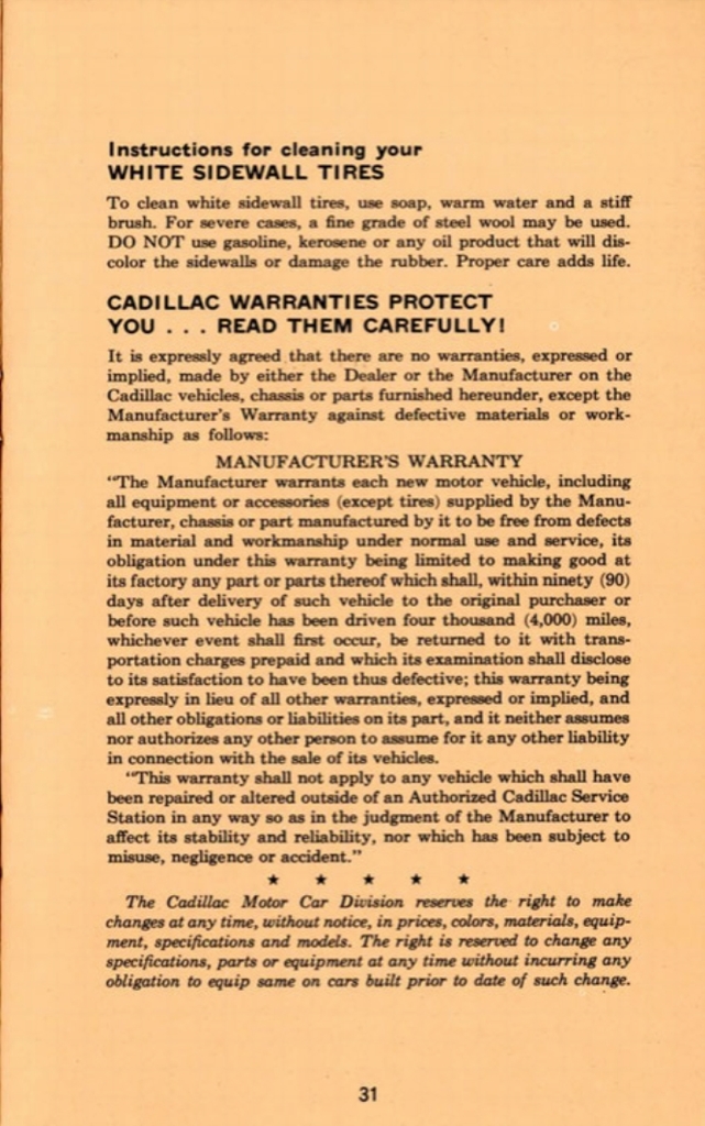 1955 Cadillac Owners Manual Page 5